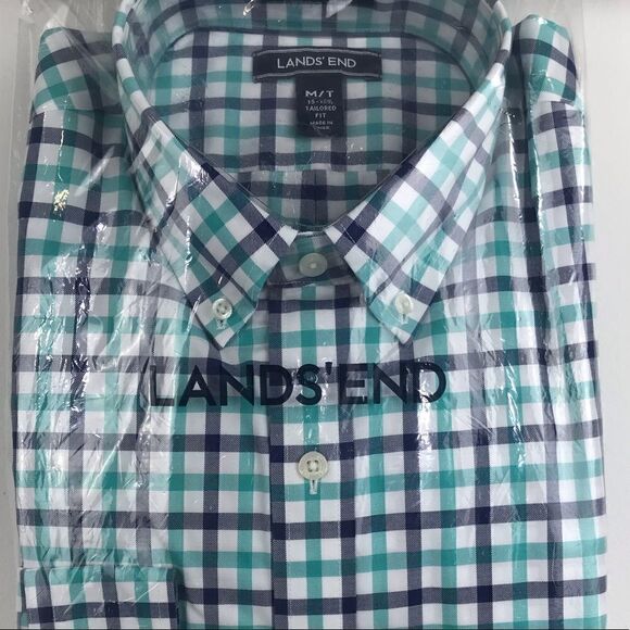 NEW Land’s End Plaid Button Down Shirt - Picture 2 of 9